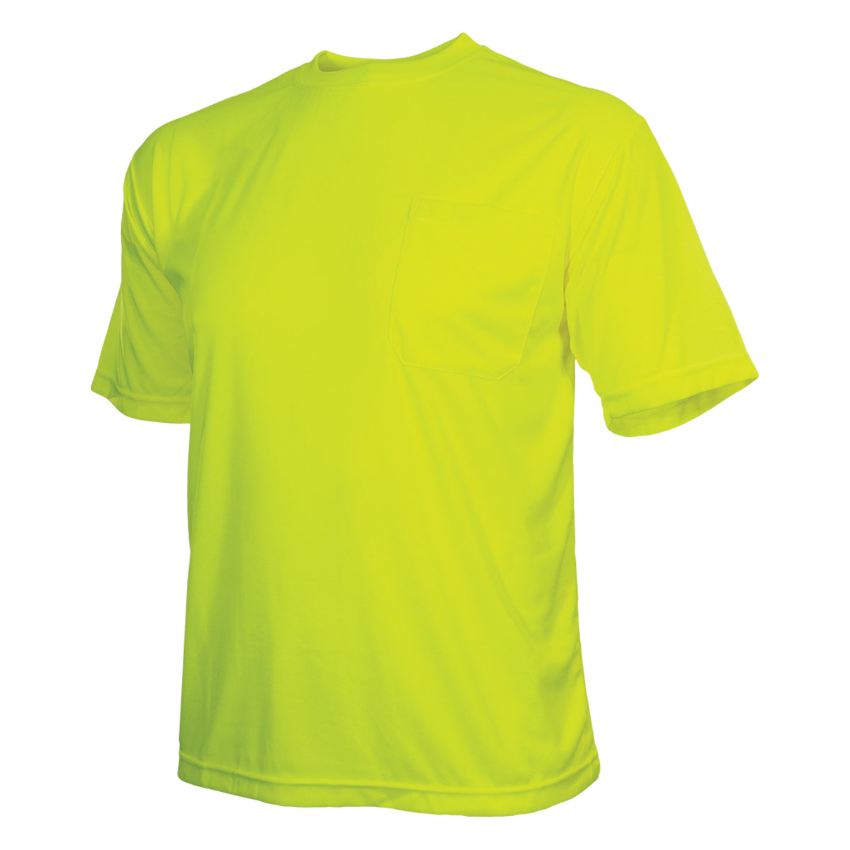 24-100BNT Non-ANSI Short Sleeve T-Shirt - Lime - 3/4 Left