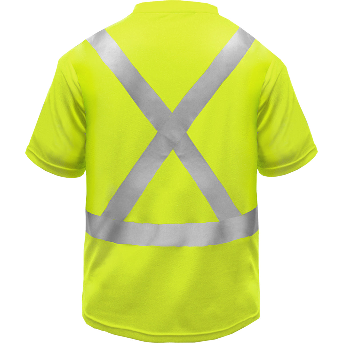 24-102SX ANSI Type R Class 2 Short Sleeve T-Shirt with X-Back - Lime - Back