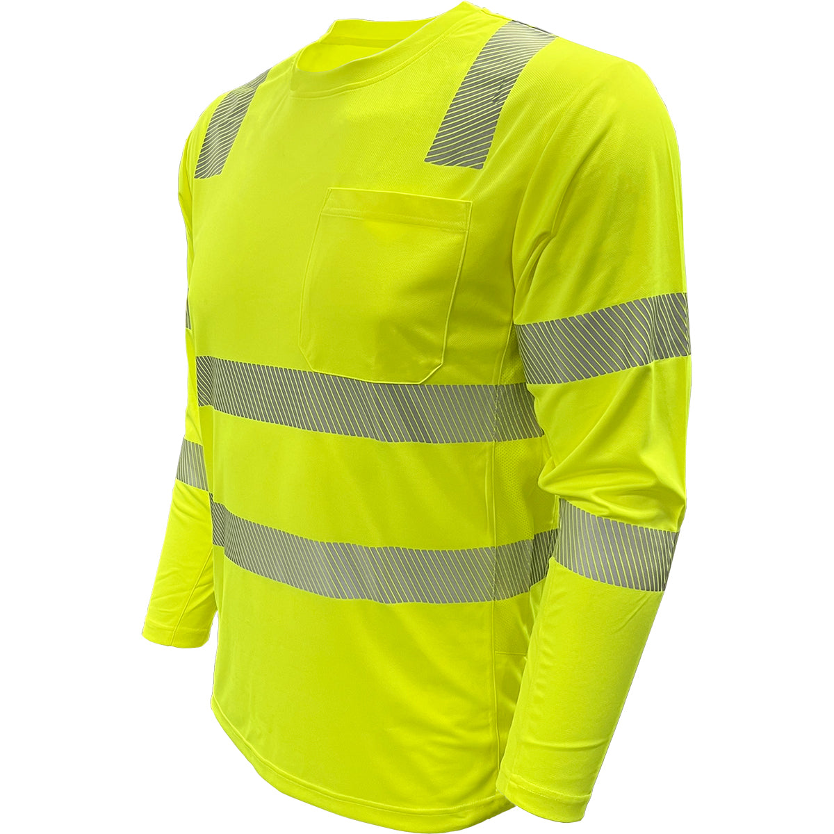 24-204CMPS EcoChill ANSI Type R Class 3 Long Sleeve T-Shirt - Lime - Side