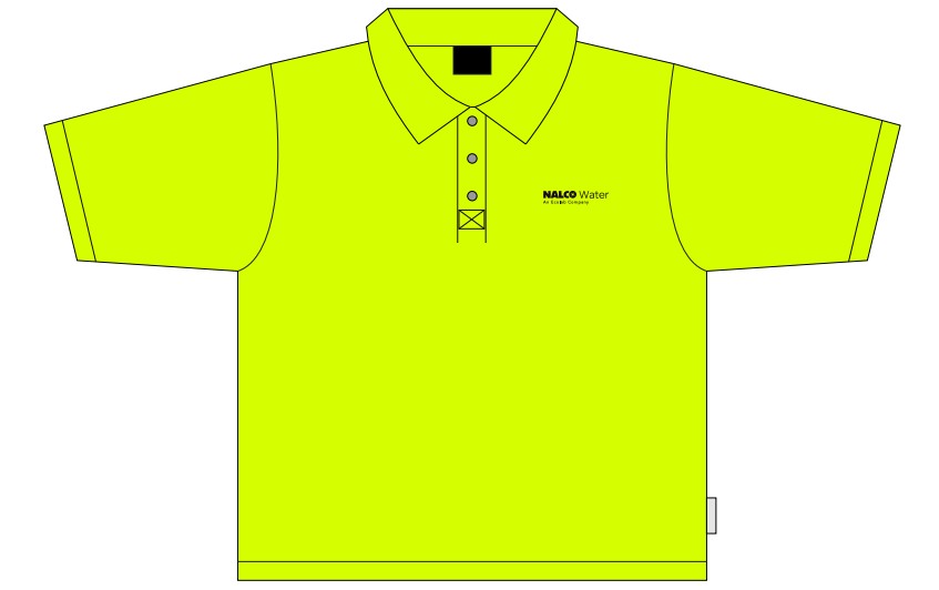24-300BNT Lightweight High Visibility Polo w/NALCO Water logo