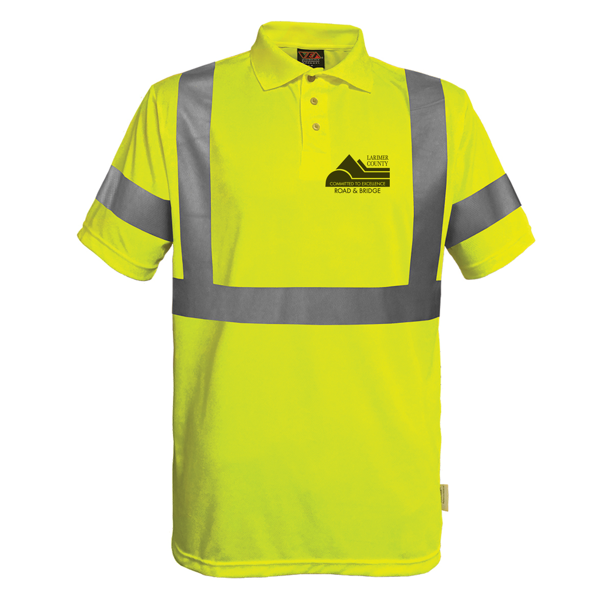 24-304ST Safety Polo w/ Larimer Co logo