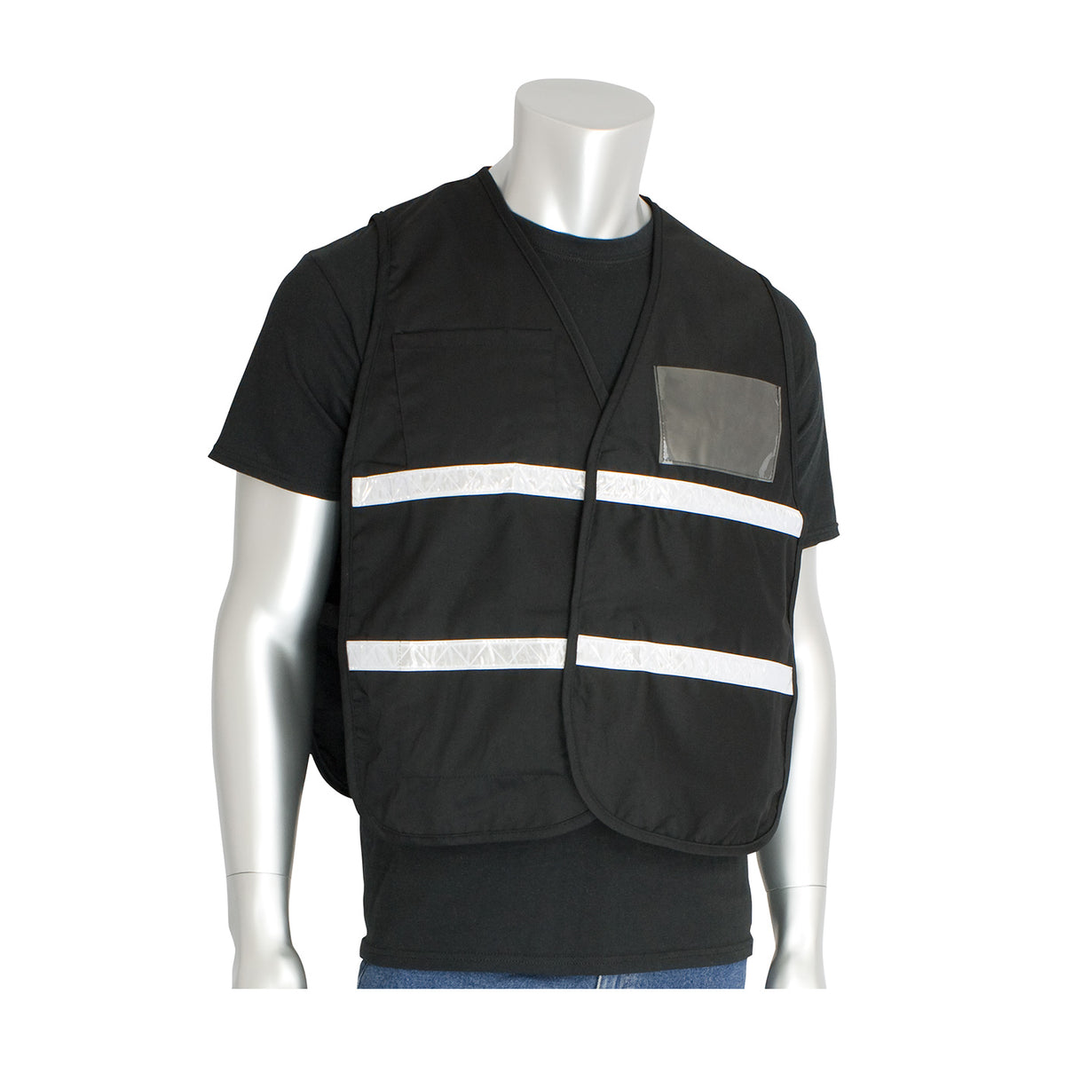 PIP 300-2502 Non-ANSI Incident Command Vest, Black, front