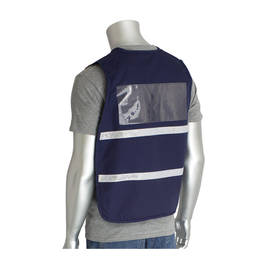 PIP 300-2503 Non-ANSI Incident Command Vest, Blue, back
