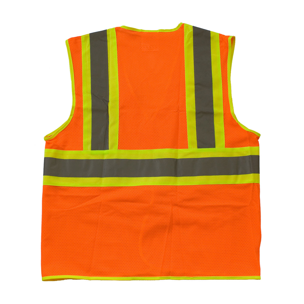 PIP 302-MVAT Class 2 Two-Tone 3-Pocket Mesh Vest, Orange, back