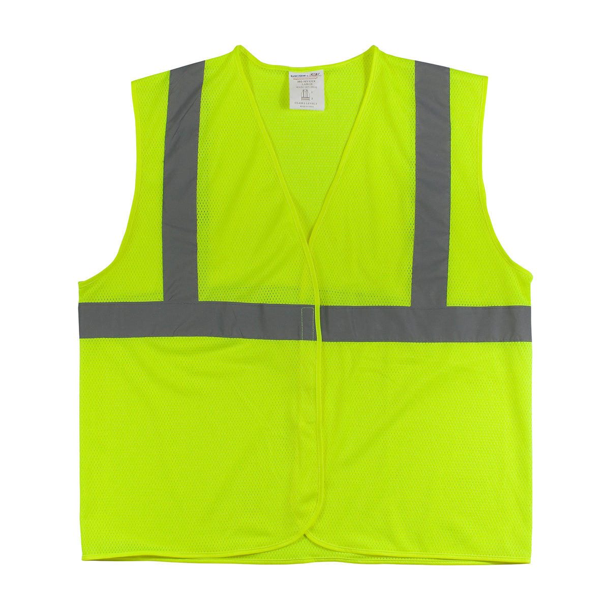 PIP 302-MVG Class 2 Value Mesh Vest, Lime, front 3
