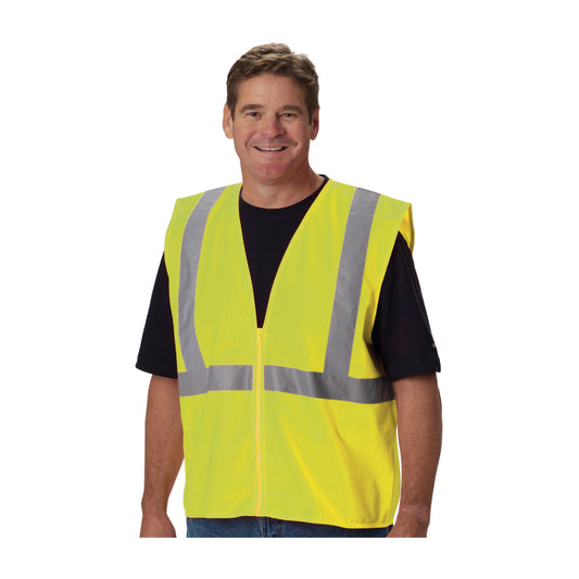 PIP 302-WCENGZ Value Zipper Solid Vest, lime, front