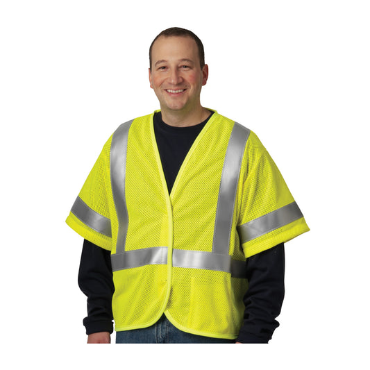 PIP 305-3100 ANSI Type R Class 3 AR/FR Mesh Vest - Lime