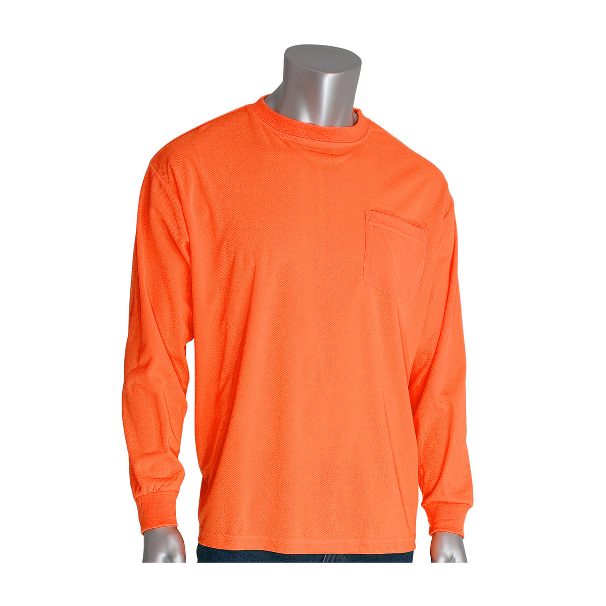 PIP 310-1100 Non-ANSI Long Sleeve T-Shirt, Orange, front