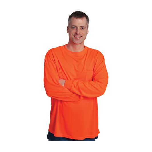PIP 310-1100 Non-ANSI Long Sleeve T-Shirt, Orange, front 2