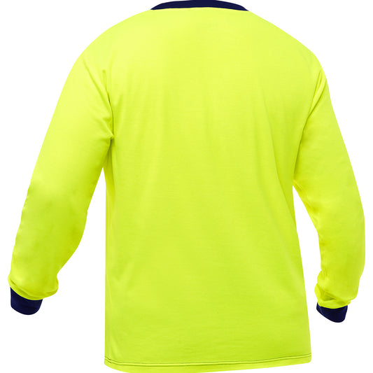 Bisley 310M6118 Non-ANSI Long Sleeve Shirt, lime, back