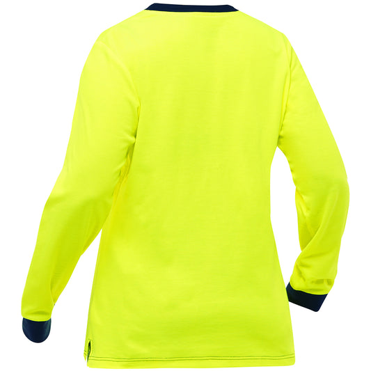 Bisley 310W6118 Non-ANSI Women's Long Sleeve Shirt, lime, back
