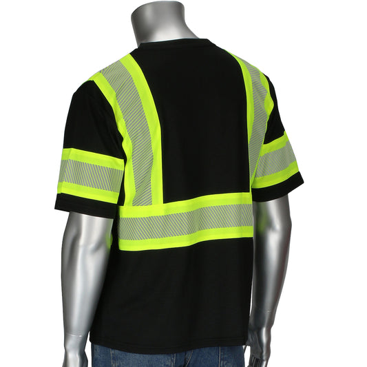 PIP 311-1655 ANSI Type 0 Class 1 Short Sleeve T-Shirt, black, back