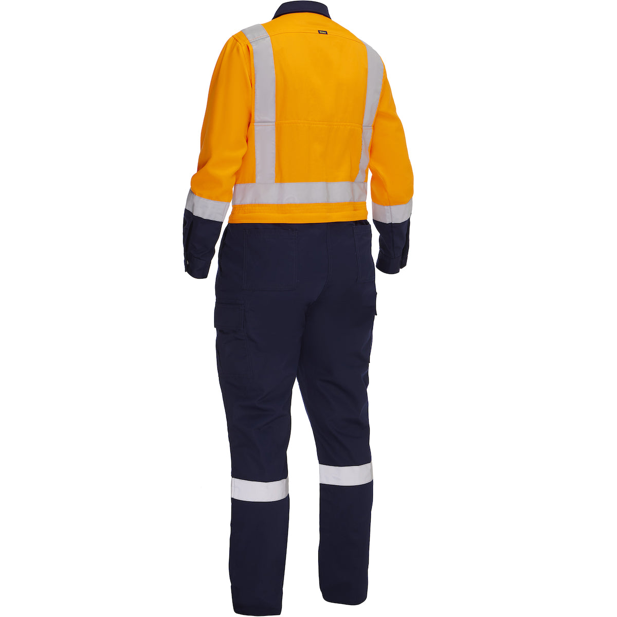 Bisley 314W6369H Class 2 Women's Vented Coverall, Orange/Navy, back