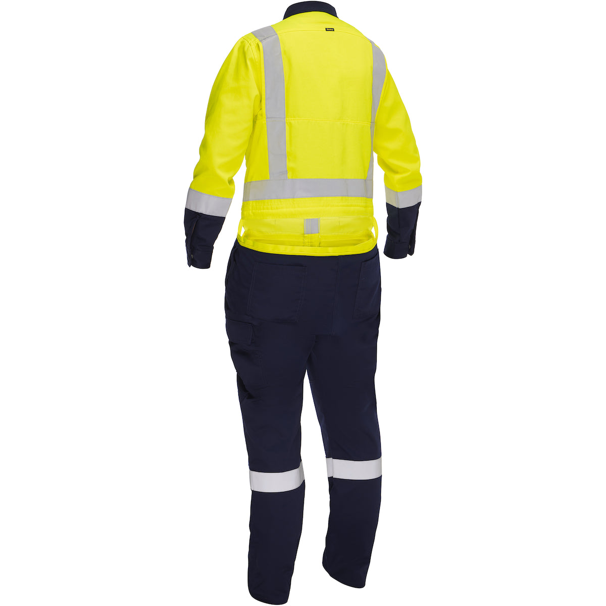 Bisley 314W6369H Class 2 Women's Vented Coverall, Lime/Navy, detail