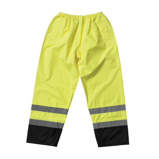 PIP 318-1757 Class E Value Black Trim Over Pant, Lime, front 2