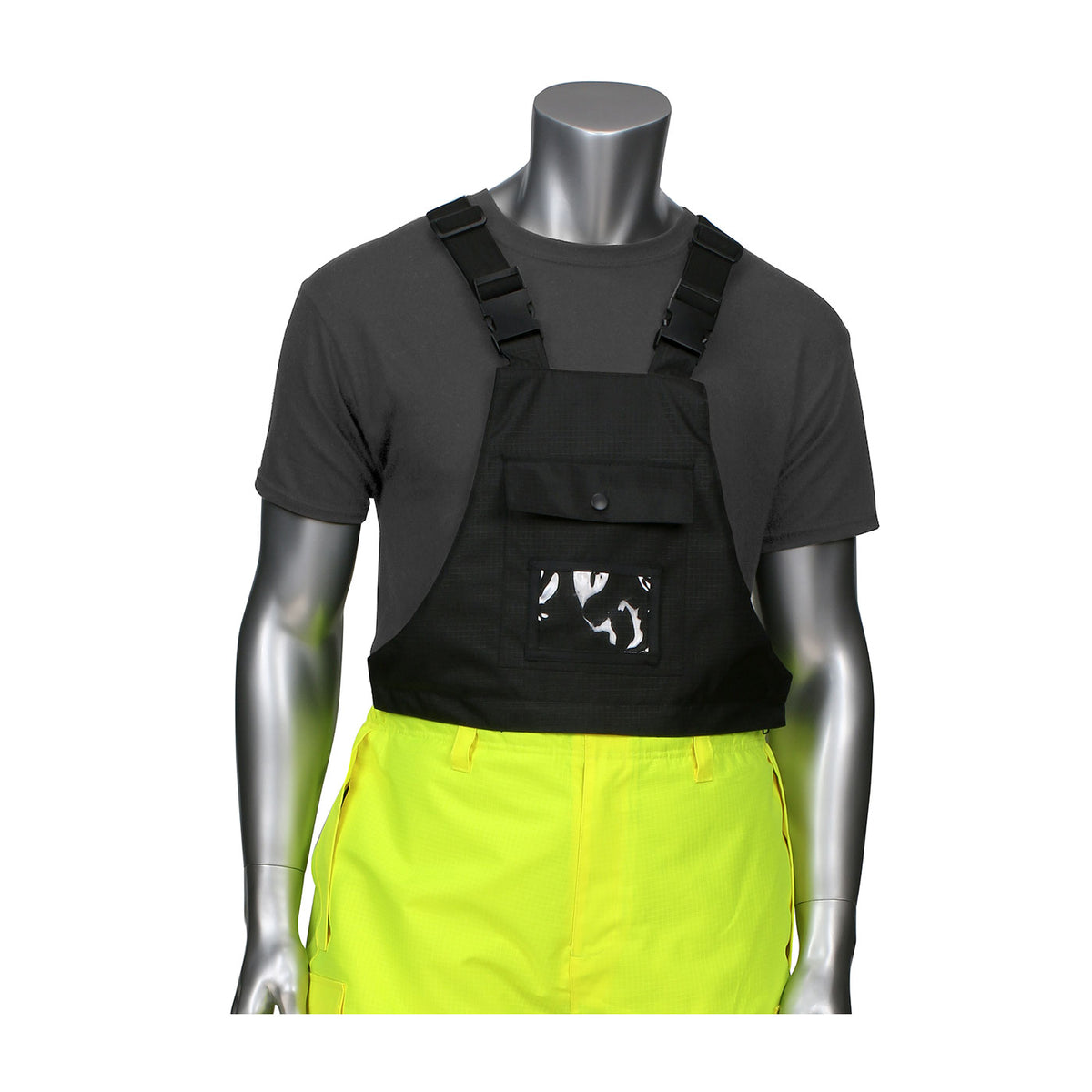 PIP 318-1775 Class E Insulated Bib Pants, Lime, front 2