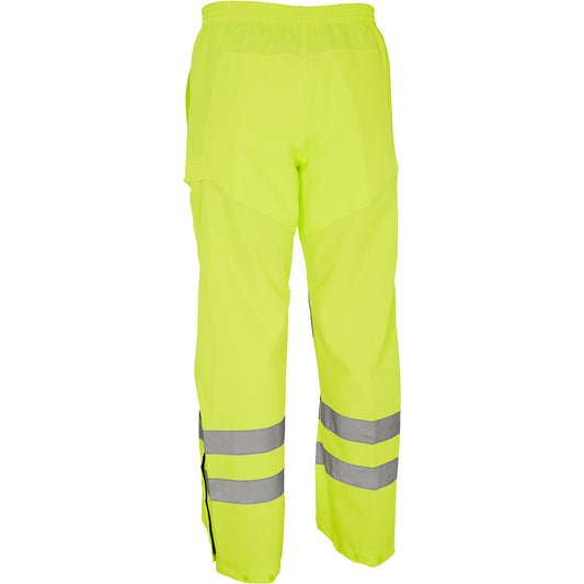 Bisley 318U6373T Hi-Vis Waterproof Pants, lime, back