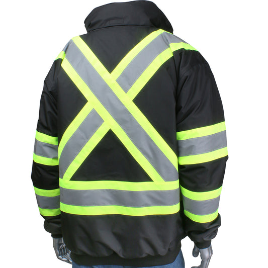 PIP 331-1745X Class 1 X-Back Full Zip Bomber Jacket, Black, back