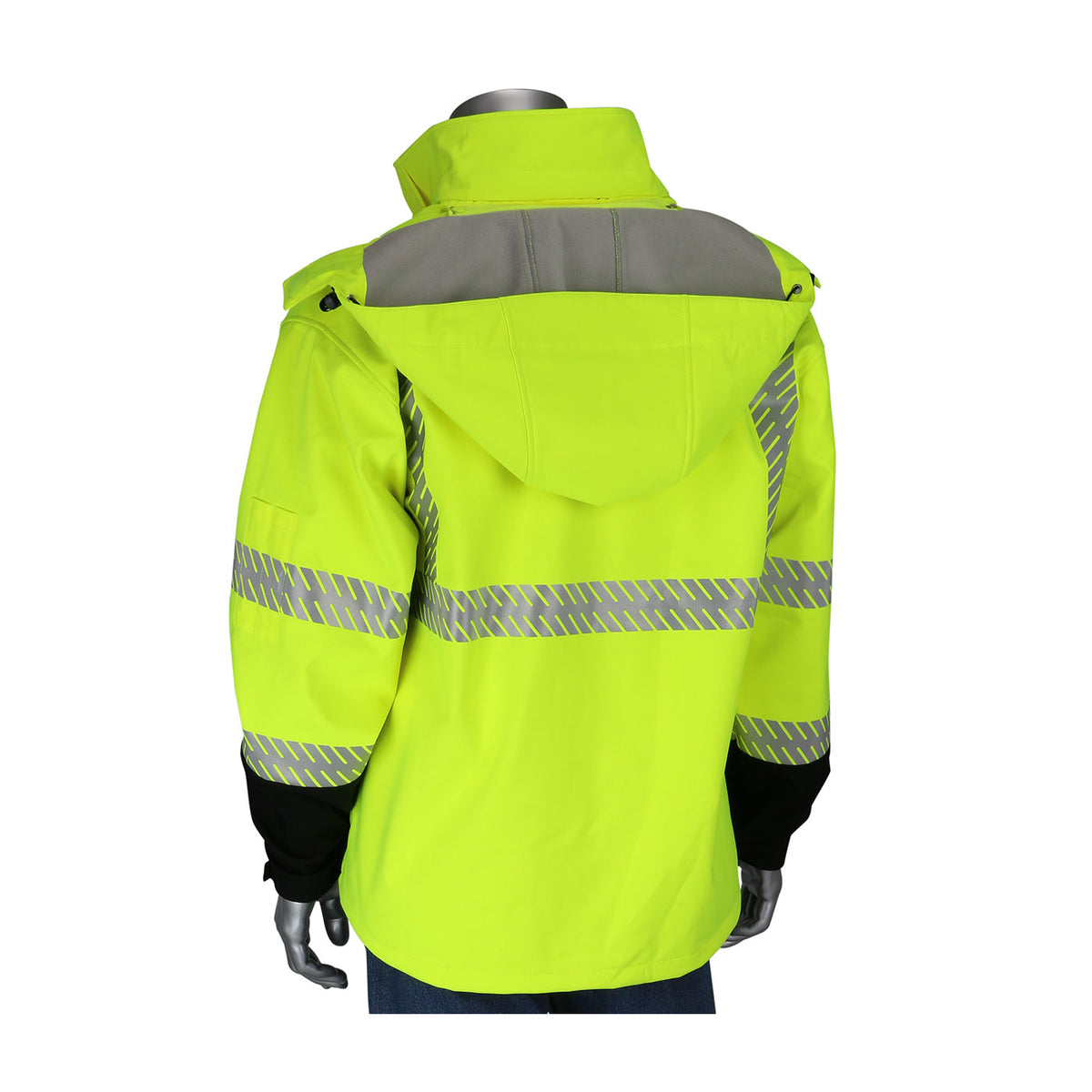 PIP 333-1550 Class 3 Ripstop Softshell Jacket, Lime, back