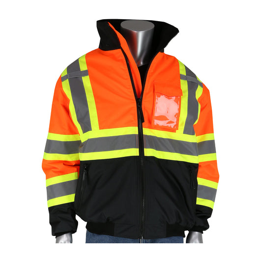 PIP 333-1745X Class 3 X-Back Bomber Jacket, Orange, front