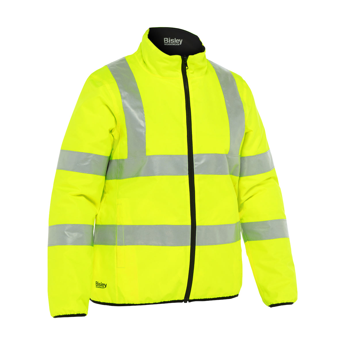 Bisley 333W6350H Class 3 Women's Reversible Puffer Jacket, Lime, front