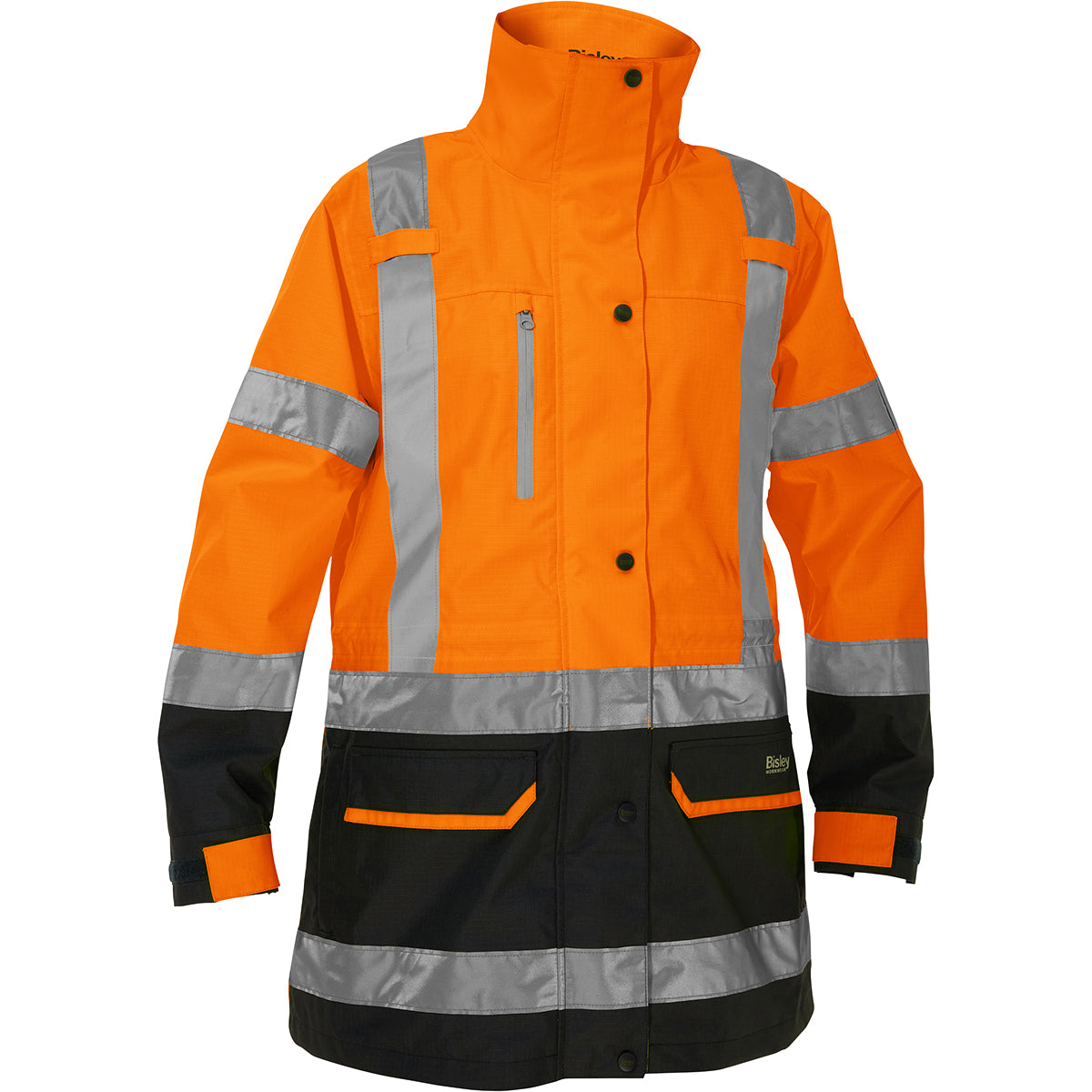 Bisley 333W6375H Class 3 Women's 5-in-1 Jacket, Orange, front