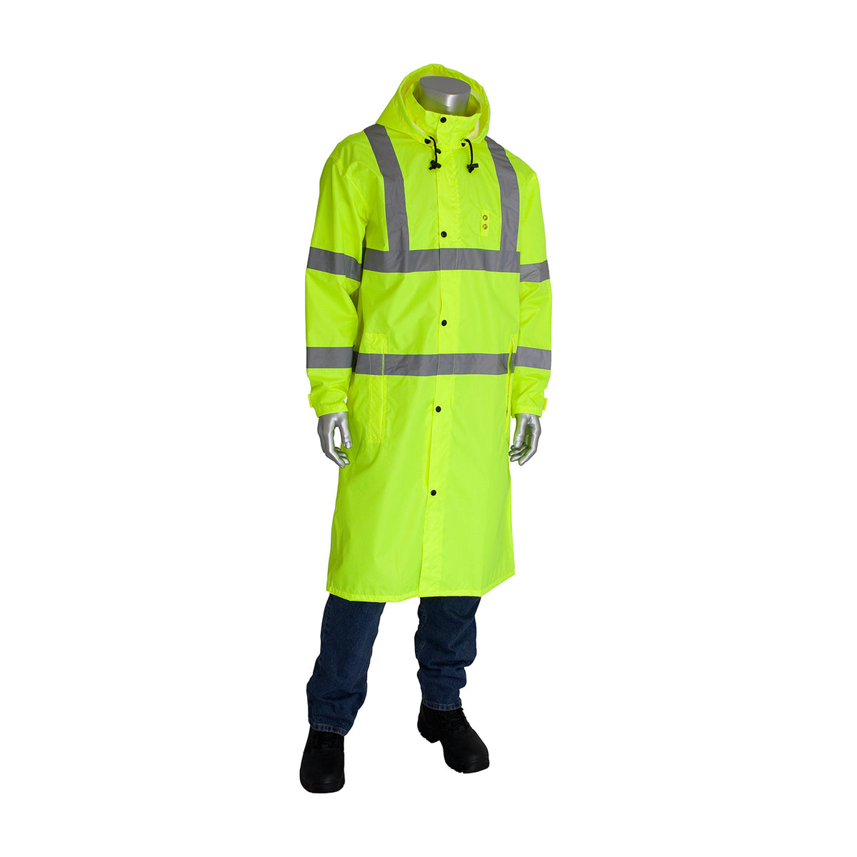 PIP 353-1048 Value All-Purpose Raincoat - 48", lime, alternate view