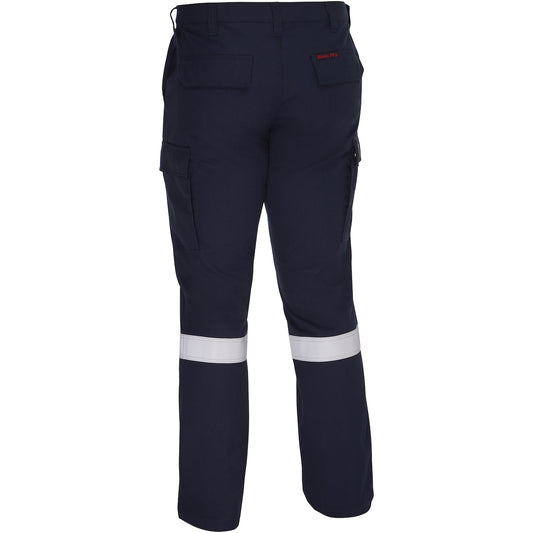 Bisley 385MFRCS Dual-Certified AR/FR Ripstop Industrial Taped Cargo Pant - Industrial Wash Durable - 9.0 cal/cm², navy, back