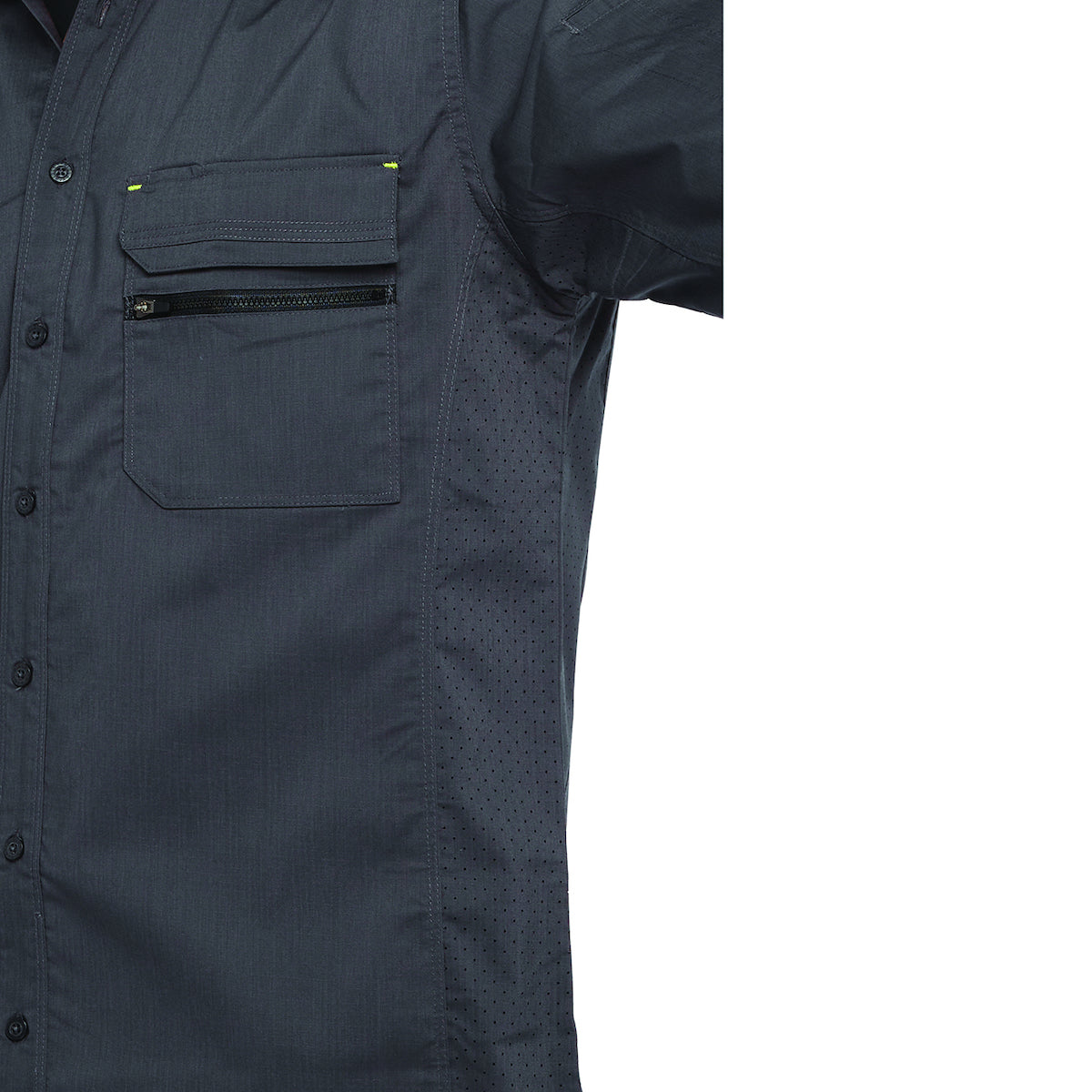 Bisley 400M6490 Long Sleeve Ripstop Work Shirt, Gray, sleeve detail