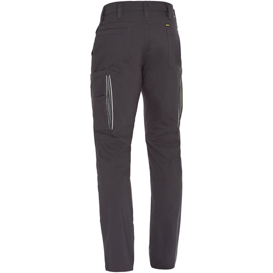 Bisley 411M6150 Stretch Ripstop Vented Work Pants, gray, back