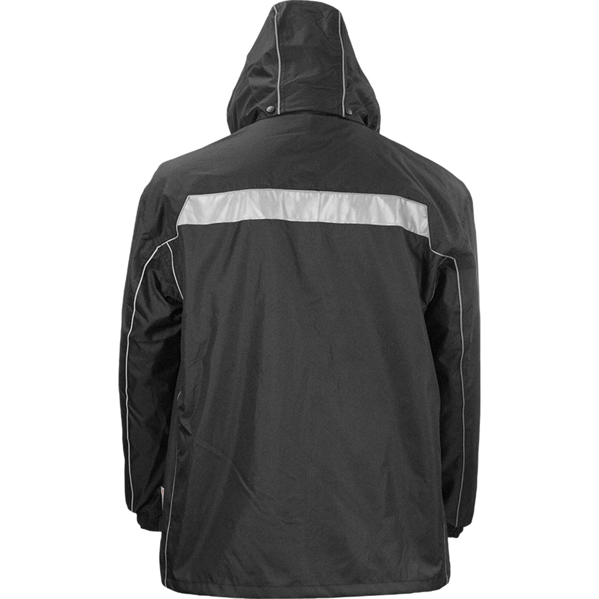 24-431ST Systems Gear Black Waterproof Parka Shell (Non-ANSI) - Black - Back with Hood