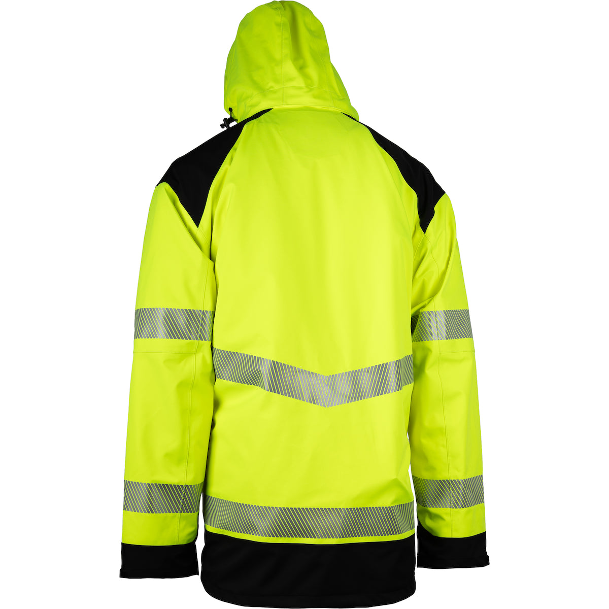 Reflective Apparel 432CT Waterproof and Windproof 3-in-1 Jacket, lime/black, detail