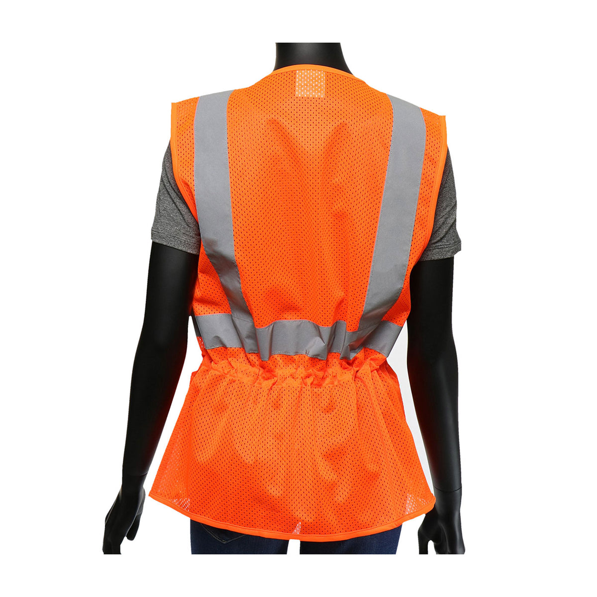 PIP 47208 Class 2 Women's Contoured Mesh Vest, Orange, detail