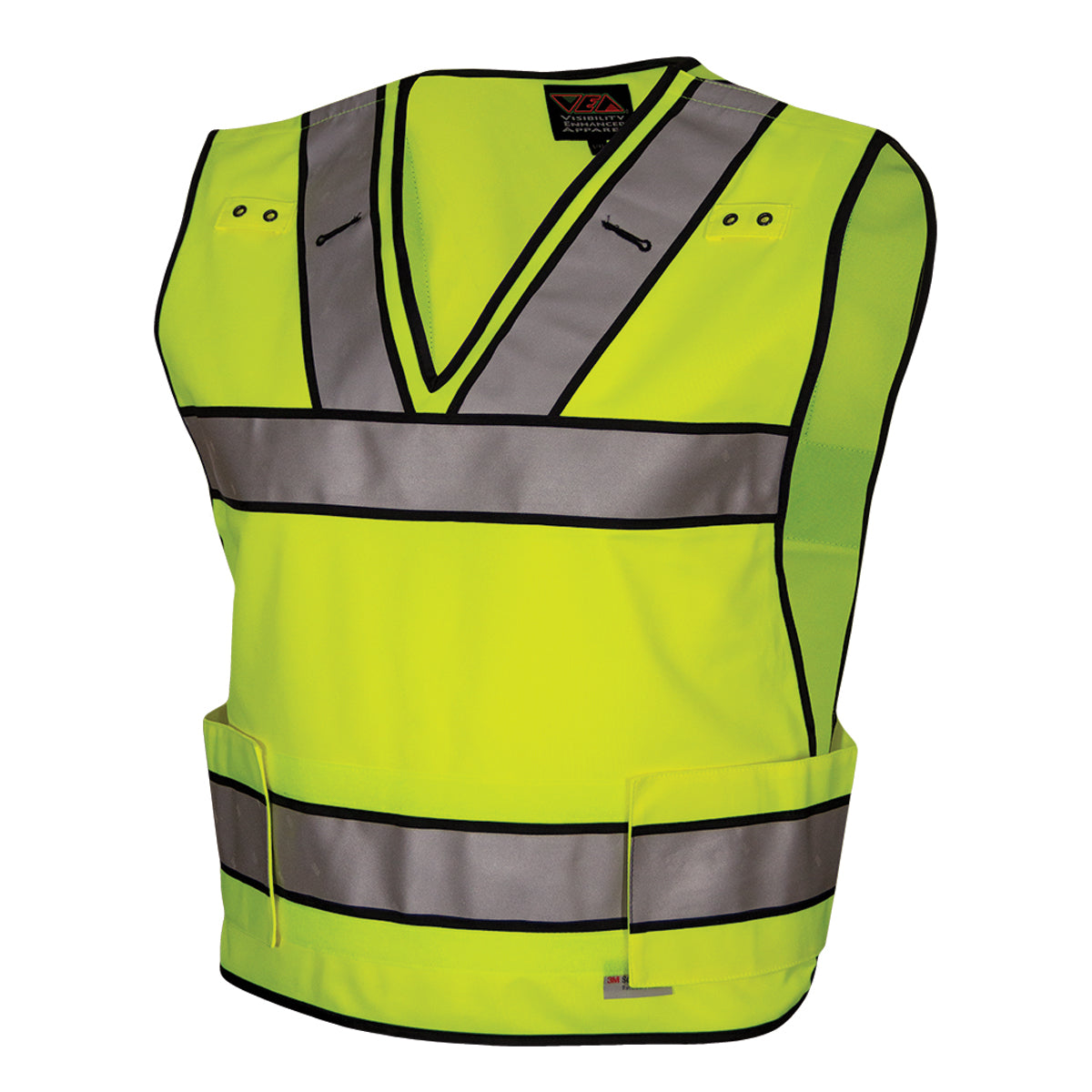24-549ST ANSI Type P Class 2 Public Safety Breakaway Vest with V-Neck - Lime - 3/4 Left
