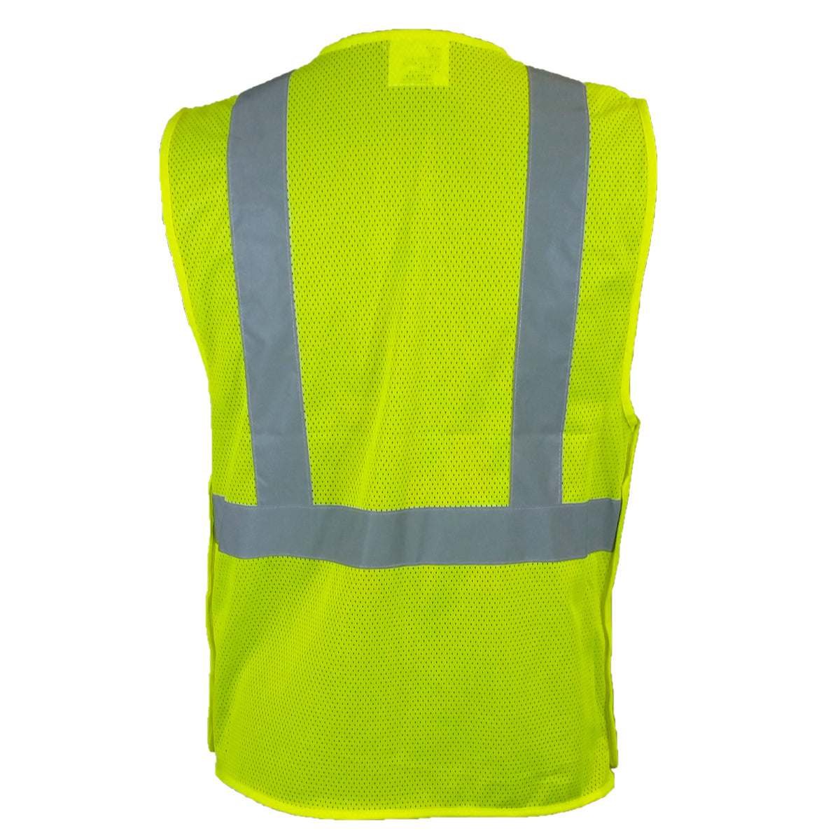 24-582ET ANSI Type R Class 2 Value Breakaway Mesh Vest with Drop Shoulders - Lime - Back