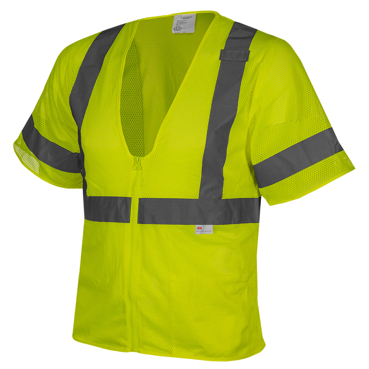 24-583ET ANSI Type R Class 3 Value Mesh Vest - Lime - 3/4 Left