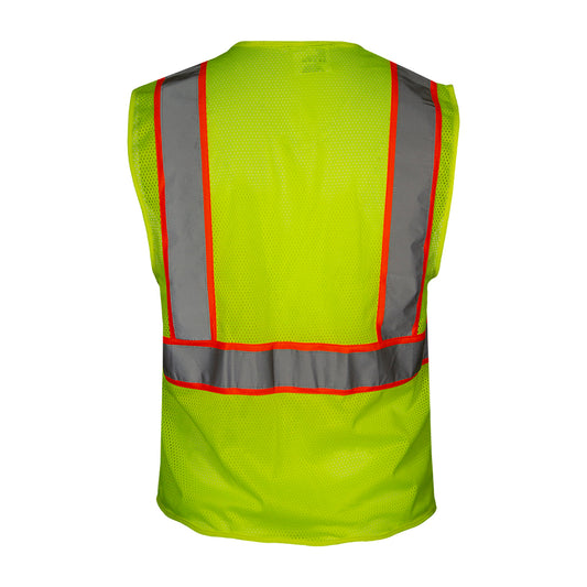 24-586ET ANSI Type R Class 2 Value Mesh Vest - Lime - Back