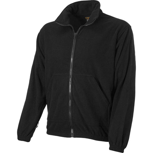 Reflective Apparel 620NT Full Zip Fleece Sweatshirt, black, 3/4 left