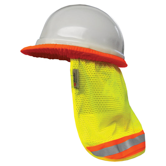 24-809ST Full Brim Hard Hat Visor with Neck Shade - Lime - Side