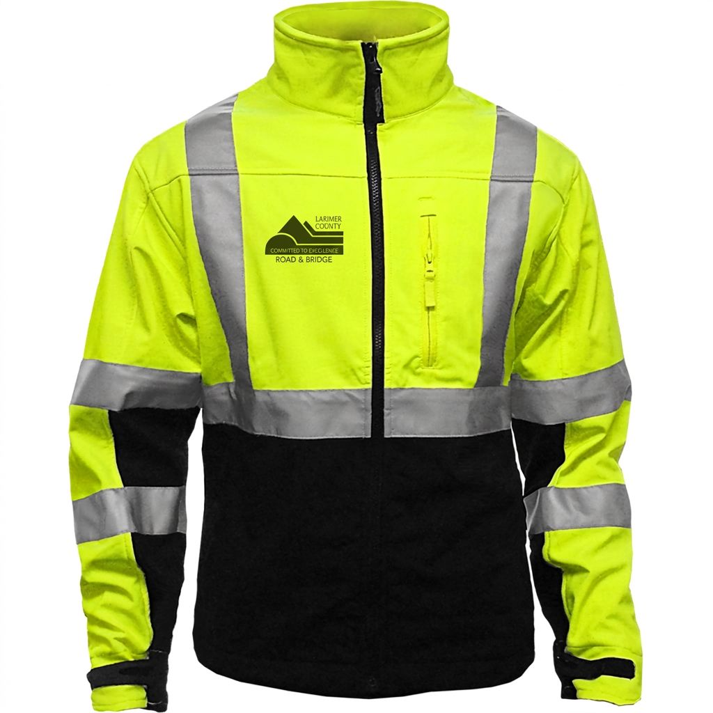 Jacket with smaller Larimer County chest logo