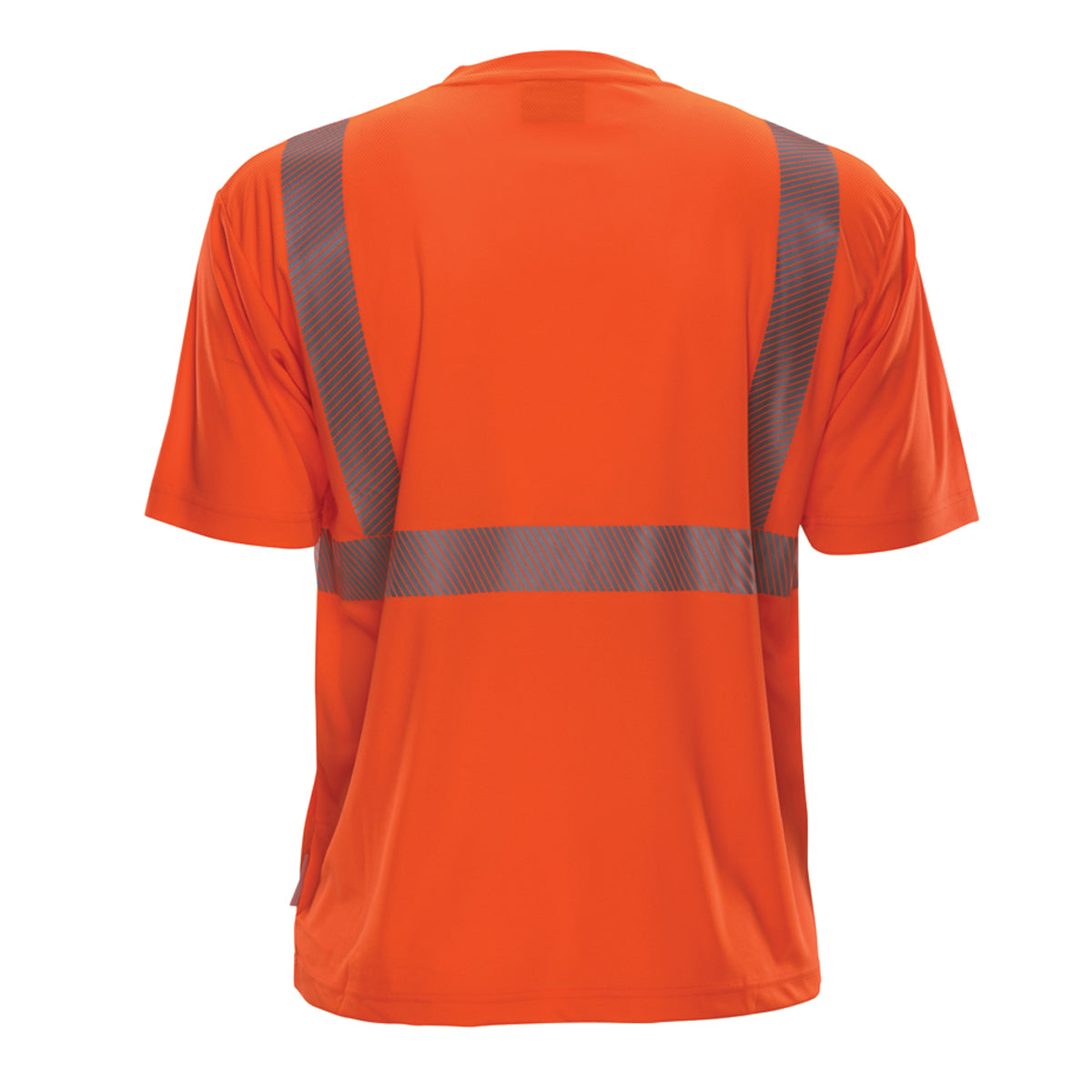24-102CT ANSI Type R Class 2 Short Sleeve T-Shirt with Segmented Tape - Orange - Back