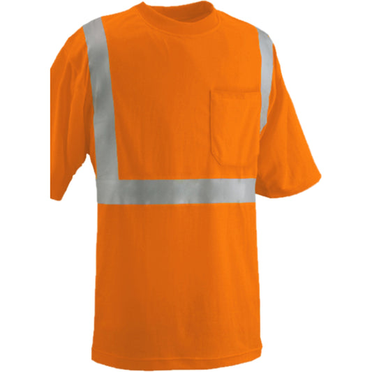 24-102SX ANSI Type R Class 2 Short Sleeve T-Shirt with X-Back - Orange - Front