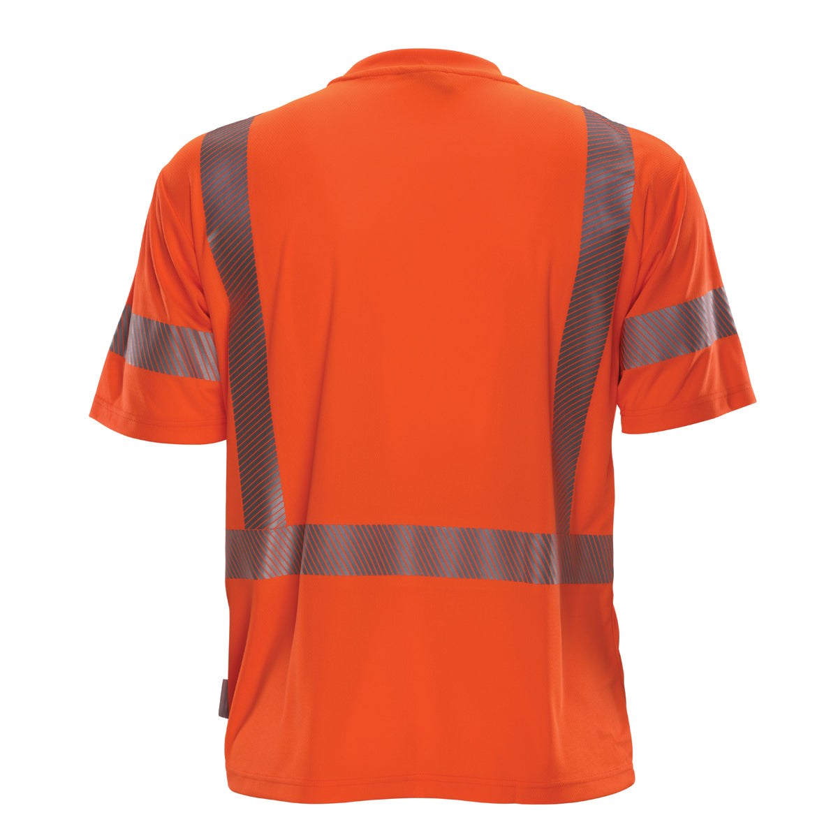 Reflective Apparel 104CT Short Sleeve T-Shirt with Segmented Tape, orange, back