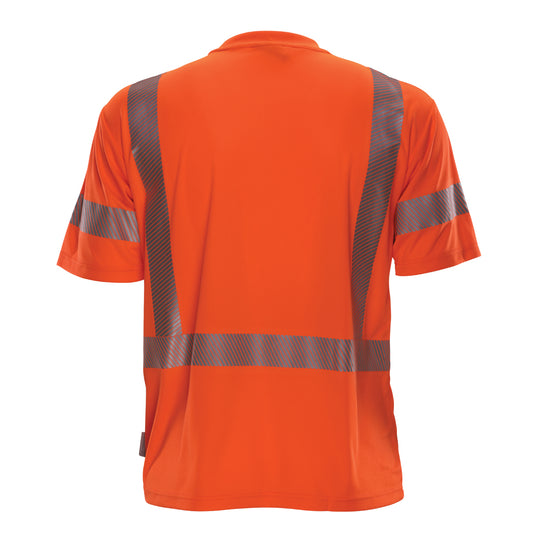 24-104CT ANSI Type R Class 3 Short Sleeve T-Shirt with Segmented Tape - Orange - Back
