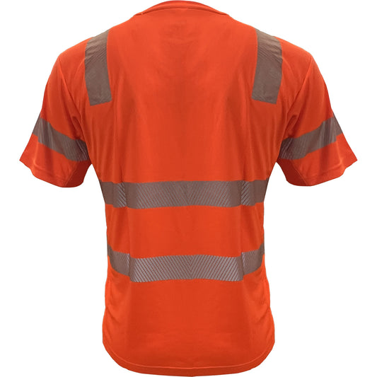 24-104CMPS EcoChill ANSI Type R Class 3 Short Sleeve T-Shirt - Orange - Back