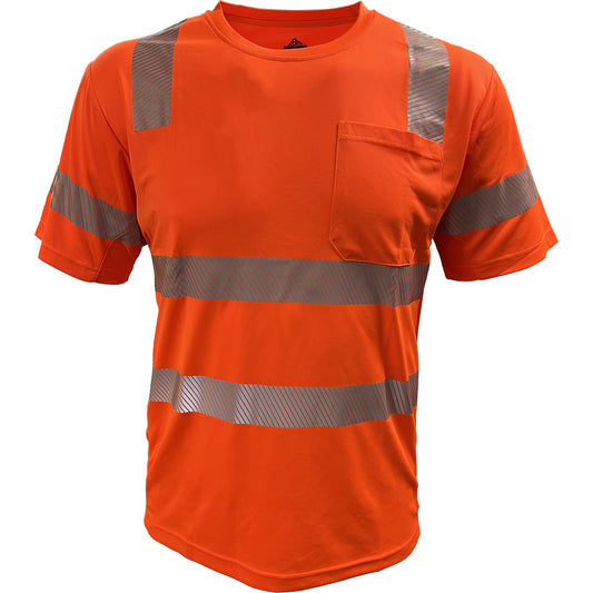 24-104CMPS EcoChill ANSI Type R Class 3 Short Sleeve T-Shirt - Orange - Front