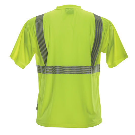 24-112CT ANSI Type R Class 2 Short Sleeve T-Shirt - Lime - Back