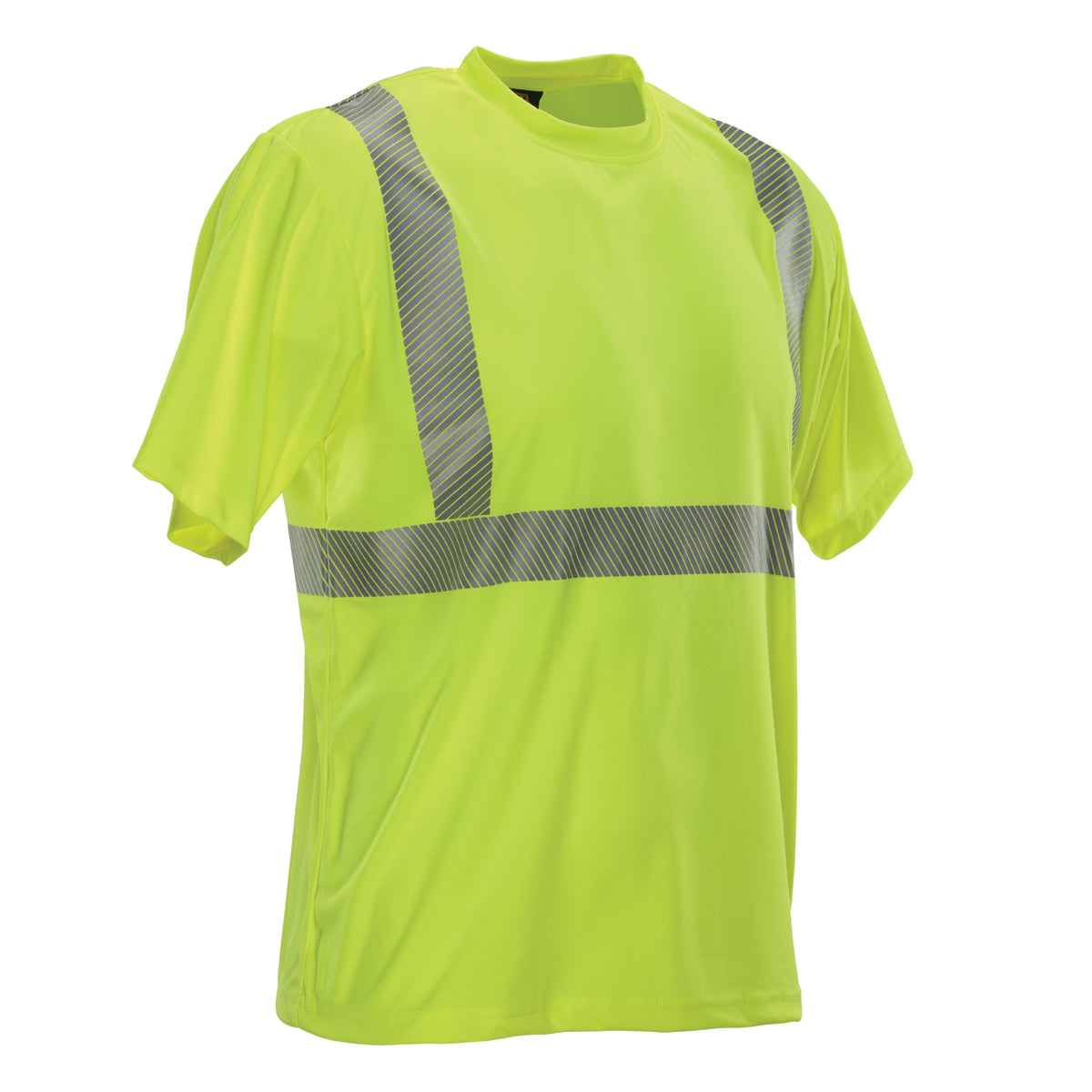 Reflective Apparel 112CT Short Sleeve T-Shirt, lime, 3/4 right
