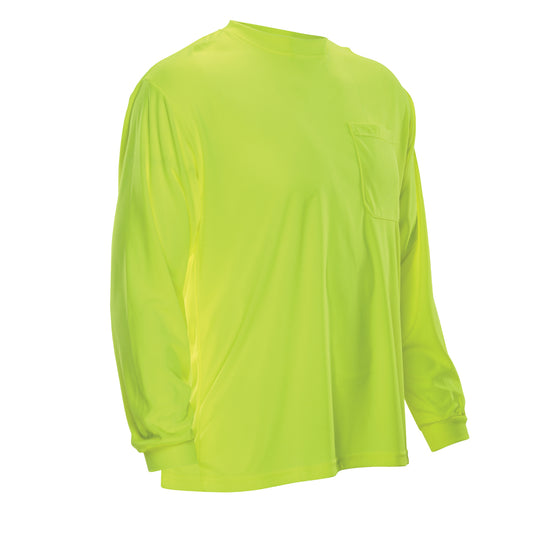 24-200BNT Non-ANSI Long Sleeve T-Shirt - Lime - 3/4 Front