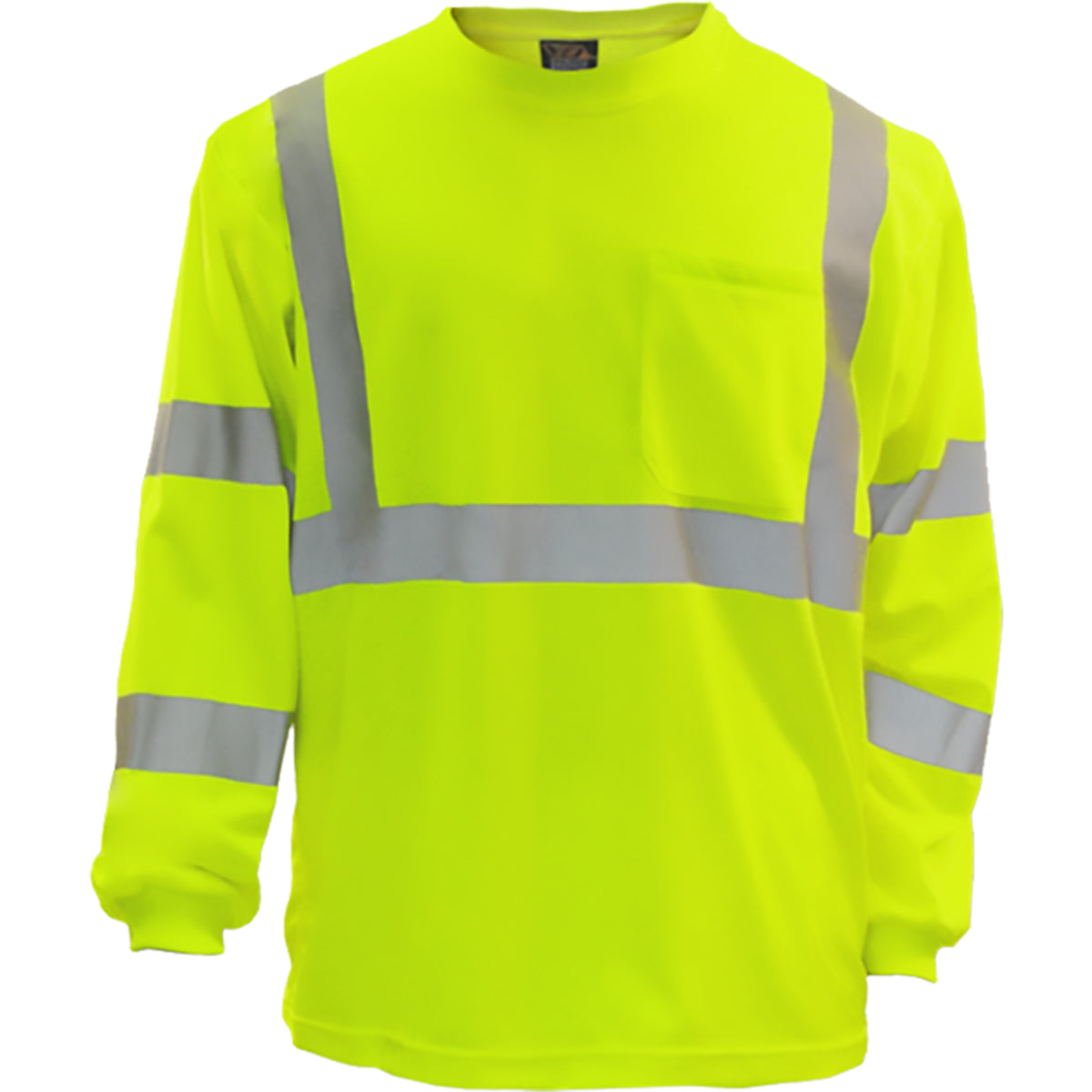 24-204ST ANSI Type R Class 3 Long Sleeve T-Shirt - Lime - Front
